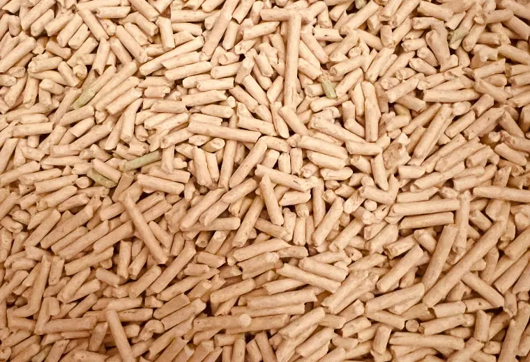 Pellet di legno visto dall’alto